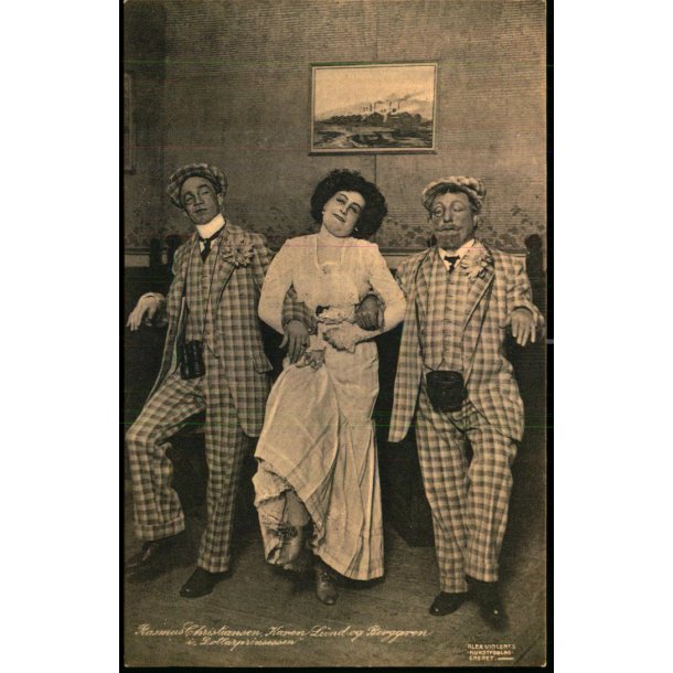 Rasmus Christiansen - Karen Lund og Berggren i Dollarprinsessen - Alex Vincent 1899 - Ubrugt