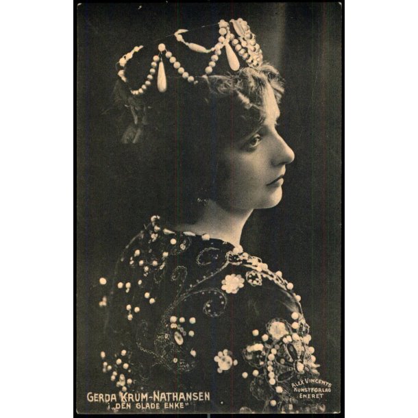 Gerda Krum- Nathansen  i Den glade Enke  - Alex Vincent 1354 - Ubrugt