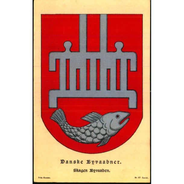 Danske Byvaabner - Skagen Byvaaben - Fritz Benzen 57 - Ubrugt