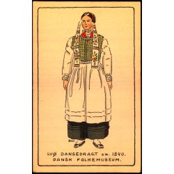 BW - Ly - Dansedragt ca. 1840 - Dansk Folkemuseum - Alfred Jocobsen 45 - Ubrugt 