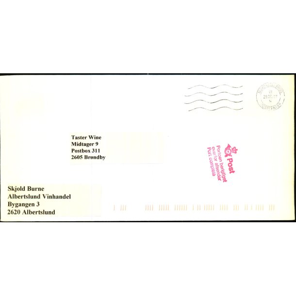 Efterporto - Brev fra Brndby  22 - 6 - 1997 - Efterporto - Porto berigtiget overfor afsender !