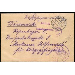 Krigsgefangenensendung  - Dnemark - Kopenhagen - Geprft -   ? - ? -  9 - 12 - 15 - Brugt - Rift !
