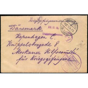 Krigsgefangenensendung  - Dnemark - Kopenhagen - Geprft -   ? - ? -  9 - 12 - 15 - Brugt - Rift !
