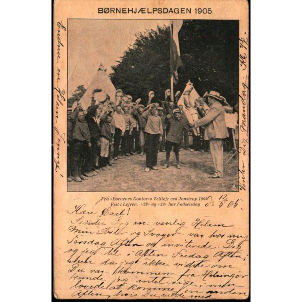 Brnehjlpsdagen 1905 - Fra Brnenes Kontors Teltlejr ved Jonstrup 1904 - u/n - Brugt 