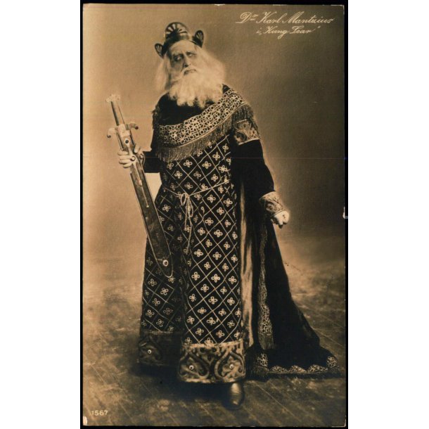 Dr. Karl Mantzius i "Kong Lear" - Paul Heckscher 1567 - Ubrugt