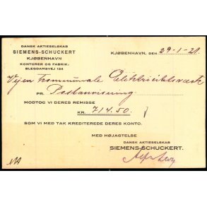 Siemens - Schuckert - Kbh. - u/n - Brugt