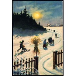 Jenny Nystrm - God Jul - Visitkortformat - A.Eliasson u/n - Ubrugt