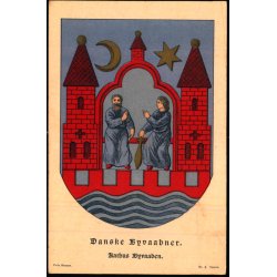 Danske Byvaabner - Aarhus Byvaaben - Fritz Benzen 5 - Ubrugt