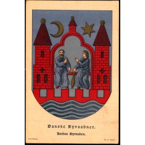 Danske Byvaabner - Aarhus Byvaaben - Fritz Benzen 5 - Ubrugt