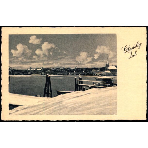 S�nderborg i Sne - Gl�delig Jul - Rudolf Olsen 997 - Brugt