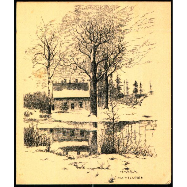 Hans K. - Fra Helleb�k - Kartonkort u/n - Ubrugt