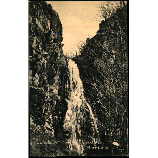 Bornholm - Vandfaldet ved Finnedalen - Frits Srensen 76 B - Brugt