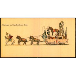 Sadelmager og Tapetsererlavets Vogn - Visitkort 14 x7 u/n - Ubrugt