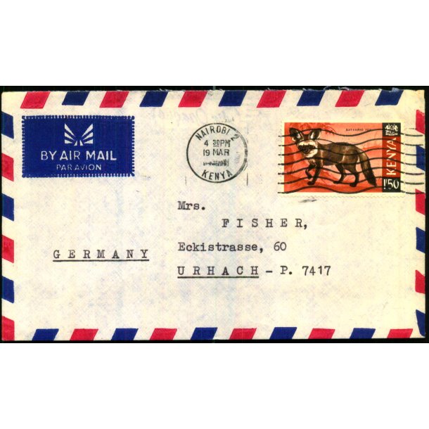 Luftpost Brev fra Kenya til Tyskland - 19 - 3 - ?
