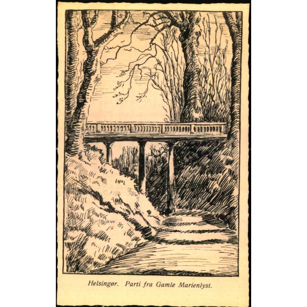 Helsing�r - Parti fra gamle Marienlyst - Brammer 58283 - Ubrugt