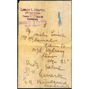 Recept - L. Martin - Middelfarts Apothek - 27 - 11 - 1931