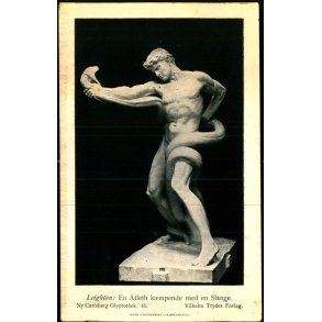 Ny Carlsberg Glyptotek 45  - Leighton : En Atleth kmpende med en Slange - Vilhelm Trydes Forlag u/n