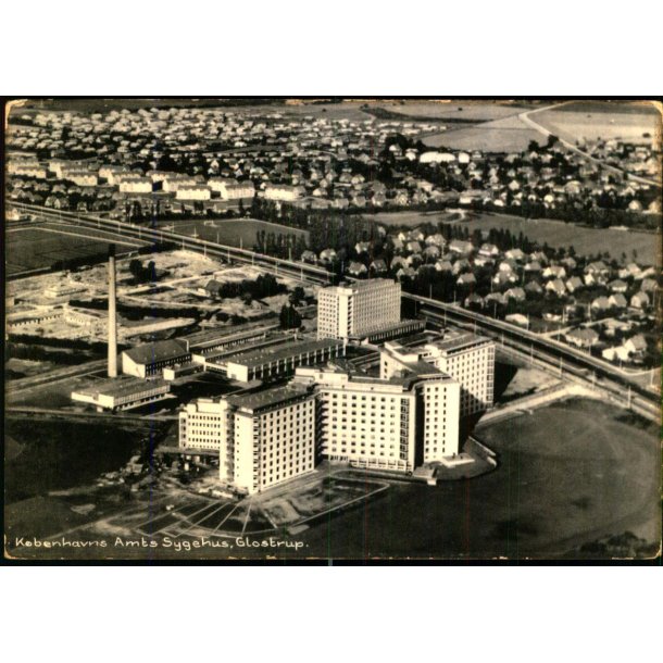 K�benhavns Amts Sygehus - Glostrup - Arodan luftfoto 98540 - Brugt