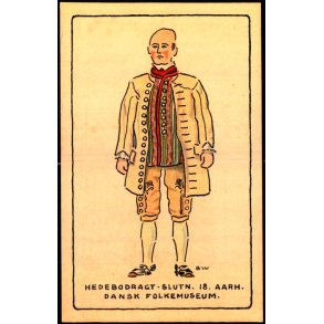BW - Hedebodragt - Slutn. 18.aarh. - Dansk Folkemuseum - Alfred Jocobsen 53 - Ubrugt - Limrest !