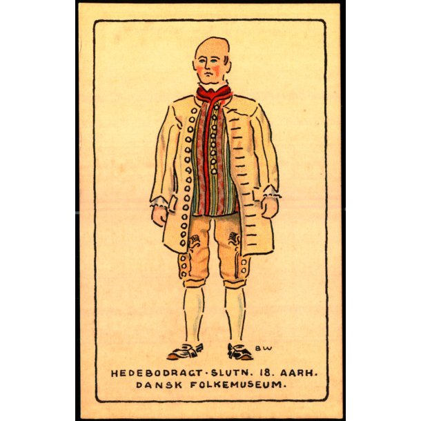 BW - Hedebodragt - Slutn. 18.aarh. - Dansk Folkemuseum - Alfred Jocobsen 53 - Ubrugt - Limrest !
