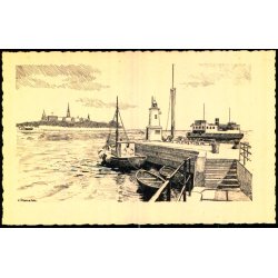 V. Hancke - Ved Havnemolen - Helsingr - Stender u/n  - Ubrugt