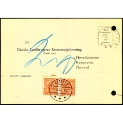 Efterporto - Tryksagskort fra Nstved  13 - 6 - 62