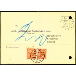 Efterporto - Tryksagskort fra Nstved  13 - 6 - 62