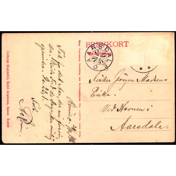AARSDALE p Postkort