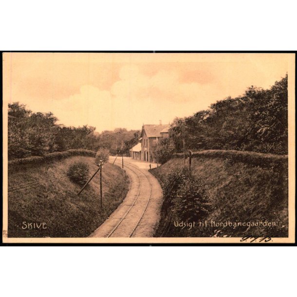 Skive - Udsigt til Nordbanegaarden - Stender 2414 - Ubrugt