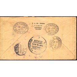 Luftpost Rekommanderet Brev fra Ecuador til Danmark - 16 - 3 - 35
