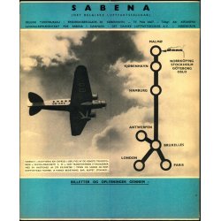 Sabena - Northern Air Express 28 - 3 - 1 - 10 - 1938 - Folder 3 Sider.