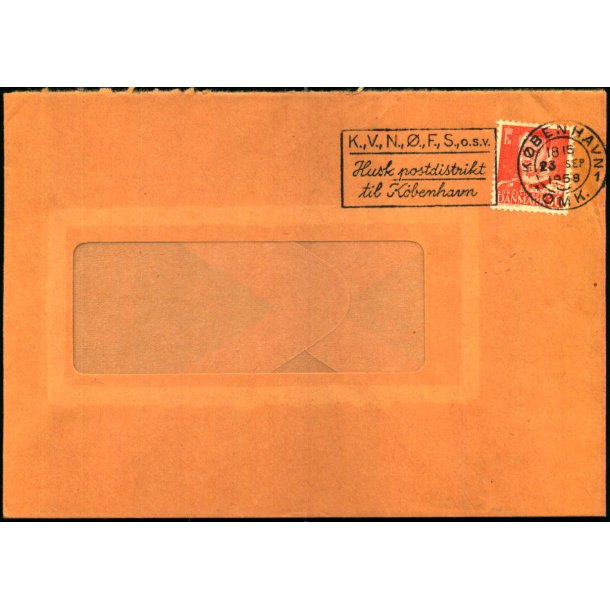 Perfin - Kbenhavns Kommune p Brev - Kommunehospitalet III - Stemplet