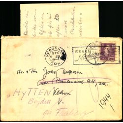 Brev med indhold (3 Ark) fra Vesterbros K.F.U.M. Sommerlejr 1944 - Magleby - Klippinge - Brugt