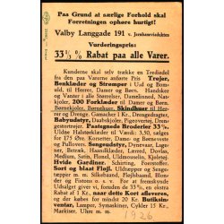 Paa grund af s�rlige Forhold skal Forretningen oph�re hurtigt !- EDFPH 2596/4