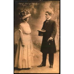 Augusta Blad og Olaf Fnss i Kongen - Fotokort u/n - Brugt