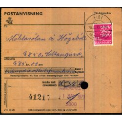 Postanvisning fra Eidi - Frerne -   28 - 2 - 73 - 