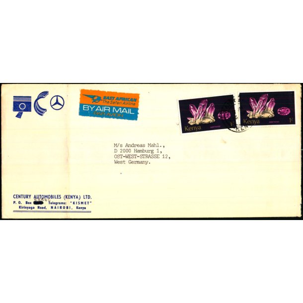 Luftpost Brev fra Kenya til Tyskland - 16 - 4 - ?