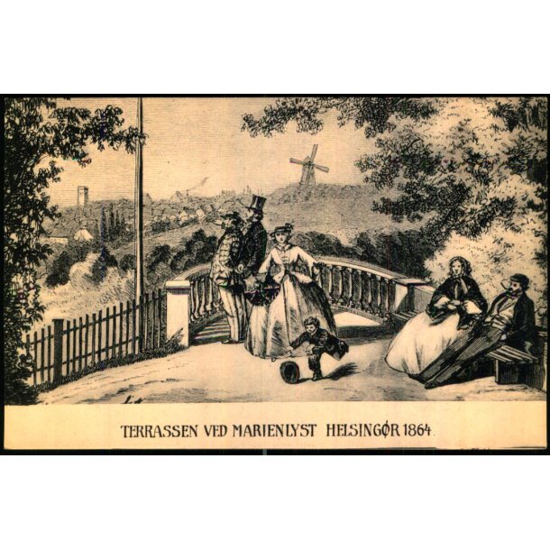 Terrassen ved Marienlyst Helsing�r 1864 - K. Nielsen u/n - Ubrugt