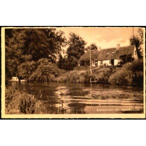 Lyngby - Kanalparti ved Frederiksdal - Petersens Bogh. u/n - Ubrugt - Har v�ret kl�bet op !