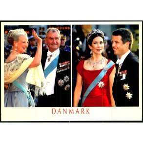 Dronning Margrethe - Prins Henrik - Kronprinseparret - Svanen 5F - 12x17 cm. - Ubrugt