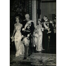 Kong Frederik og Dronning Ingrid p Statsbesg i Sverige 1947 - Katrineholm u/n - 15x20 cm. - Ubrugt