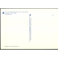 Prins Willem Alexander og Prinsesse Maxinas Bryllup - Hallmark 145 - 11x18 cm. - Ubrugt