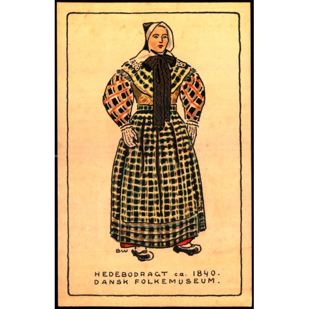 BW - Hedebodragt ca. 1840 - Dansk Folkemuseum - Alfred Jocobsen 40 - Ubrugt