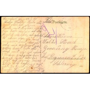 Feldtpostkarte - 22 - 3- 18 - Til Schlesvig  - Forside : Elsassiske