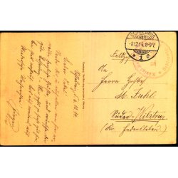 Feldtpost - Schleswig  8 - 12 - 14 - Til Wilstrup  - Forside : Schleswig