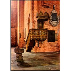 Ringsted - D�befond og Pr�dikestol i Sct. Bendts Kirke - Stender 149 212 011 - Brugt