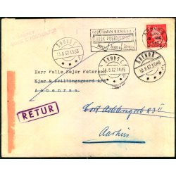 Brev til Aabenraa 19. august 1962  - Retur   - Kassebrev - Brugt