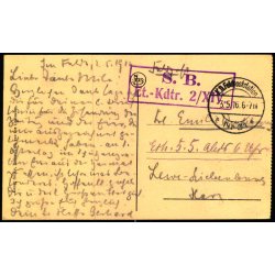 Feldpost - K.D. Feldpoststation  3 - 5 - 16  - Til Harz - Billedside : Laon