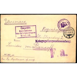 Krigsgefangenensendung  - Dnemark - Kopenhagen -  Crefeld 20 - 3 - 15 - Brugt