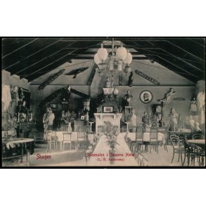 Skagen - Spisesalen i Skagens Hotel - (L.E. Andersen) - M.J.K. u/n - Ubrugt